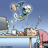 Cartoon: The Spirit of Coffee (small) by Rovey tagged kaffee,geist,schlaf,büro,arbeit,arbeitsplatz,stress,ruhe,nickerchen,büroschlaf,flaschengeist,hammer,aufwachen,koffein,wachmacher,aufputschmittel,alltag,coffee,ghost,sleep,nap,office,work,awake,wake,up,power,business