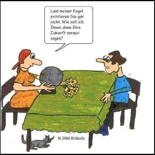 Cartoon: Die Wahrsagerin 1 (medium) by Kritzelklops tagged wahrsagerin,scharlatenie,existenzzweifel,skepsis,scheinreligion,mann,frau,esoterik,gesellschaft,gauklerin,rummelplatz,zirkus,katze,tarot