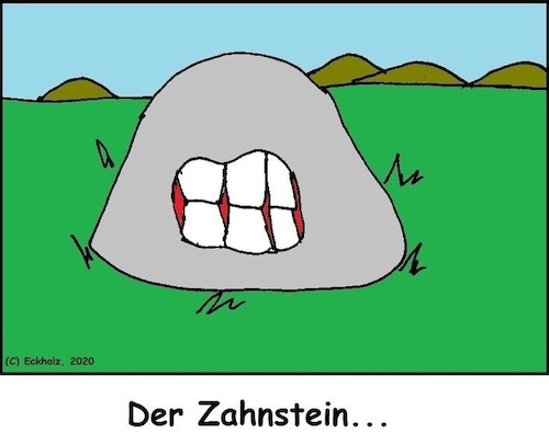 Cartoon: Der Zahnstein... (medium) by Moppel tagged zahn,stein,zahnstein,allegorie,sinnbild,nonses,quatsch,sprache,zahnmedizin