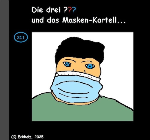 Cartoon: Die drei... (medium) by Moppel tagged fragezeichen,skandal,maskenskandal,jens,spahn,cdu,nachrichten,aktuelle,presse
