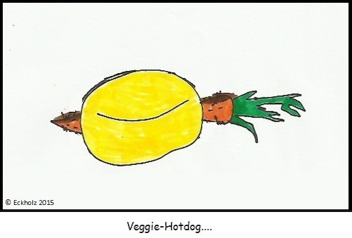 Cartoon: Veggie-Hotdog... (medium) by Moppel tagged hotdog,möhre,karotte,vegetarier,veganer,veggie
