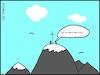 Cartoon: Das ist doch die Höhe... (small) by Moppel tagged höhe,gebirge,alpen,gipfel,kletterer,bergsteiger,bergsteigen,wandern,urlaub,kraxeln,berg,gipfelkreuz