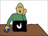 Cartoon: Der Schrei 2025 (small) by Moppel tagged schrei,munch,parodie,internet,laptop,horror,schreck,grauen,depressionen,irrsinn,wahnsinn,2025