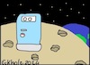 Cartoon: Ohne Worte (small) by Moppel tagged klo,abort,lokus,toilette,mond,nonsens,quatsch,universum,raumfahrt,notdurft