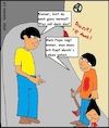 Cartoon: Papa sagt... (small) by Moppel tagged köpfchen,kopf,missverständnis,mord,axt,junge,mann,erziehung,sprichwort,sprache,blut,splatter,beil