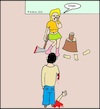 Cartoon: Uups... (small) by Moppel tagged uuups,angriff,unfall,attacke,axt,mädchen,frau,mann,blut,splatter,holzhacken,verletzung,verwundung