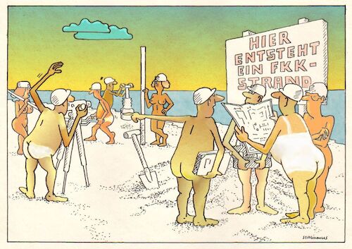 Cartoon: strand 1 (medium) by staginnus tagged sommer,urlaub