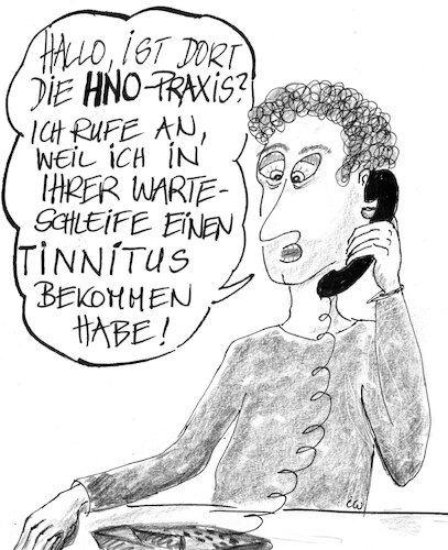 Cartoon: Warteschleife (medium) by Don-al-dente tagged arzttermin,gesundheitswesen,telefonanruf