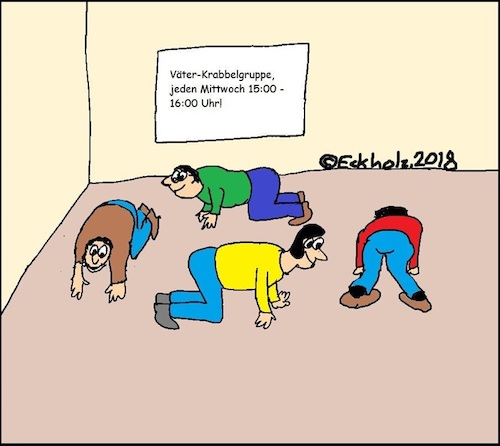 Cartoon: Väter-Krabbelgruppe... (medium) by Sven78 tagged krabbelgruppe,väter,männer,infantilität,krabbeln,väterkrabbelgruppe