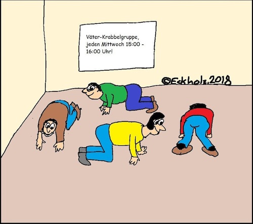Cartoon: Väter-Krabbelgruppe... (medium) by Stiftquäler78 tagged krabbelgruppe,väter,männer,infantilität,krabbeln,väterkrabbelgruppe