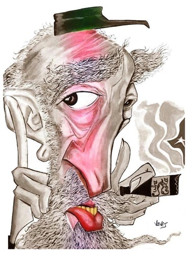 Cartoon: FIDEL CASTRO (medium) by venescaitano tagged venes,caricature,brazil