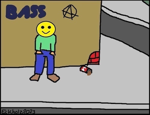 Cartoon: Ohne Worte (medium) by Hoschie1978 tagged smiley,mann,lächeln,emoji