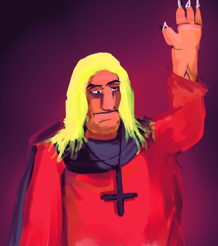 Cartoon: iblis the damn devil him self (medium) by THE WORLD HISTORY tagged iblis