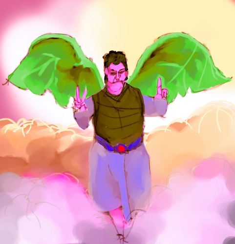 Cartoon: sir Gabriel the angle (medium) by THE WORLD HISTORY tagged angel