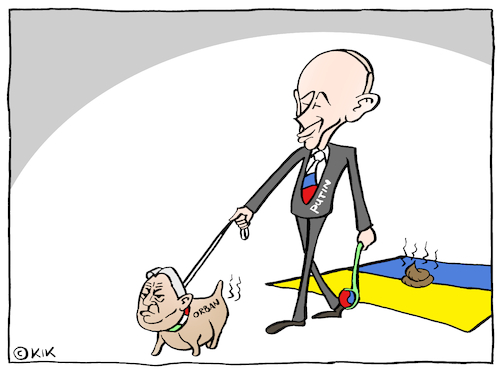 Cartoon: Viktor Orban (medium) by Kik tagged viktor,orban,putin,hungary,russia,moscow,budapest,ukraine,viktor,orban,putin,hungary,russia,moscow,budapest,ukraine