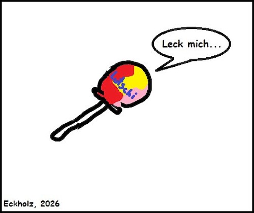 Cartoon: Leck mich... (medium) by Mr Speck tagged lolli,lutschi,lutscher,süssigkeit,lecken