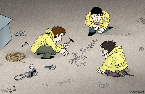 Cartoon: Peace (medium) by Sherif Arafa tagged peace,peace