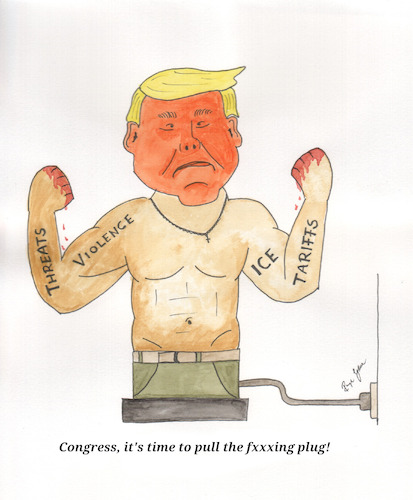 Cartoon: Inflatable man (medium) by Raye Grace tagged trump,democracy,iceout