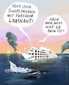 Cartoon: LABSKAUS (small) by omoko tagged labskaus,schiffzwieback,essen,auf,see,notration,gute,küche,kombüse,chefkoch,smutje,hering,matjes,rote,beete,brei,kochen,straße,von,hormus,hormuz,golf,persien,schiffe,festsitzen,ankern,seenot,rettung,über,bord,gehen,krieg,bomben,torpedos,raketen,drohnen,wolke,rauch,omoko