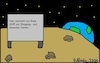 Cartoon: Schild... (small) by Kritzelpsycho tagged schild,bauprojekt,mond
