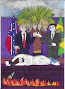 Cartoon: Grettoon 004 (small) by Grettoonist tagged politics,trump,bolsonaro,america,brazil,elections,putsch,florida,confederacy,democracy,vote,summit