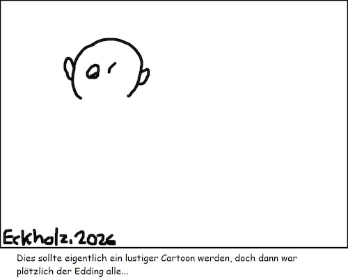 Cartoon: 2 - Eigentlich... (medium) by KS tagged edding,cartoon,eigentlich,idee,nonsens,quatsch,leer,abbruch,interruptus