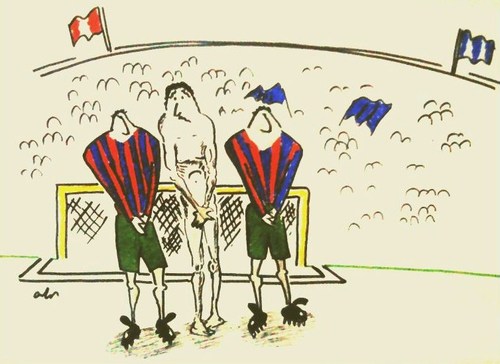 Cartoon: Freekick (medium) by Alpi Ayaz tagged joy