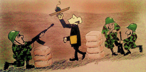 Cartoon: Fun (medium) by Alpi Ayaz tagged war,joke,fun