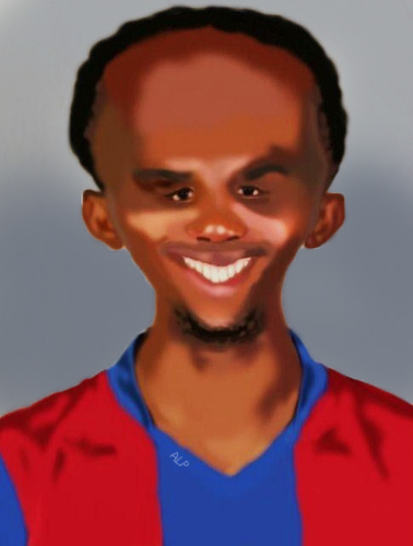 Cartoon: Samuel Etoo (medium) by Alpi Ayaz tagged etoo,cameroon,lion,barcelona