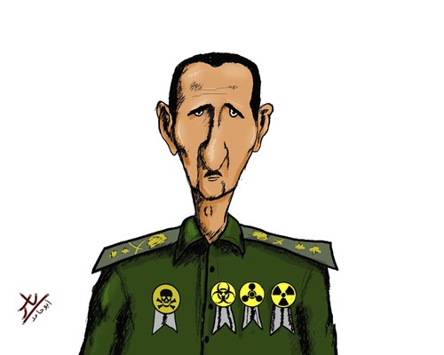 Cartoon: chemical (medium) by yaserabohamed tagged chemical,bashar,al,assad