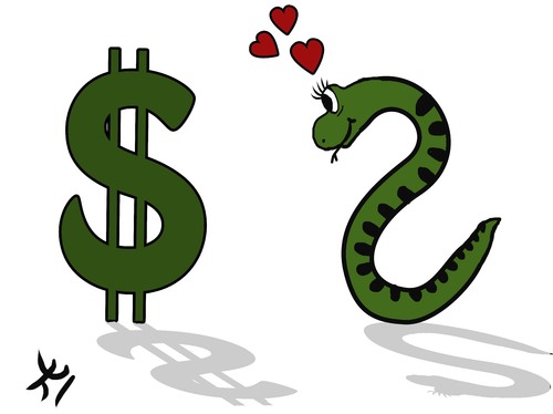 Cartoon: Deadly love (medium) by yaserabohamed tagged money