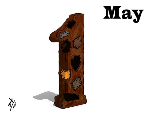 Cartoon: may day (medium) by yaserabohamed tagged may,day