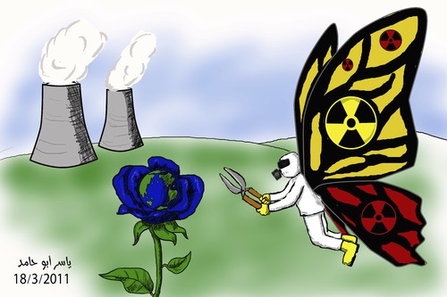 Cartoon: nuclear power (medium) by yaserabohamed tagged nuclear