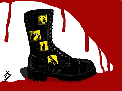 Cartoon: state of tyranny (medium) by yaserabohamed tagged state,of,tyranny