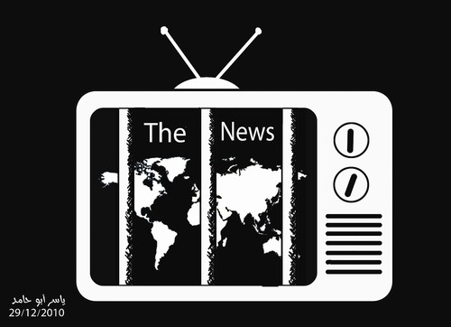 Cartoon: the news (medium) by yaserabohamed tagged opinion