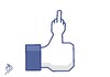 Cartoon: big like (small) by yaserabohamed tagged like,facebook,finger,hand