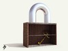 Cartoon: Closed indefinitely (small) by yaserabohamed tagged lock