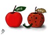 Cartoon: happy new year (small) by yaserabohamed tagged new,year,happy,apple,worm