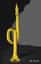 Cartoon: trumpet (small) by yaserabohamed tagged music