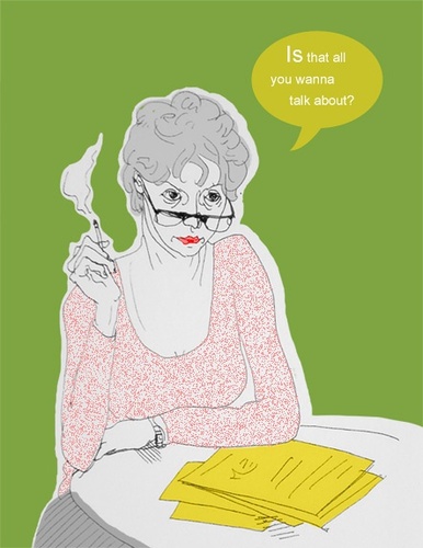 Cartoon: unknown woman (medium) by popmom tagged smoking,woman
