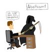 Cartoon: Beim Arbeitsamt (small) by fantanton tagged tod,arbeitsamt