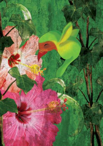Cartoon: Tropic (medium) by lisette tagged bird,tropic,green,flowers