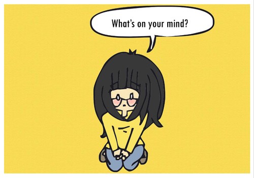 Cartoon: My Mind (medium) by Cartoonist Yellowgirl tagged cintya