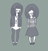 Cartoon: mE AND CINDY ON MONDAY (small) by Cartoonist Yellowgirl tagged cintya