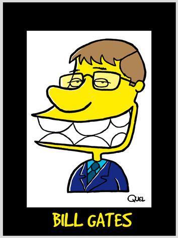 Cartoon: BILL GATES CARICATURE (medium) by QUEL tagged bill,gates,caricature