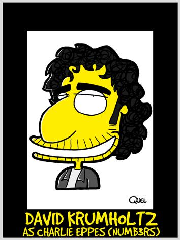 Cartoon: DAVID KRUMHOLTZ CARICATURE (medium) by QUEL tagged david,krumholtz,caricature