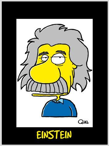 Cartoon: EINSTEIN CARICATURE (medium) by QUEL tagged einstein,caricature