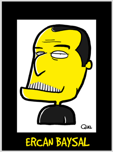 Cartoon: ERCAN BAYSAL CARICATURE (medium) by QUEL tagged ercan,baysal,caricature