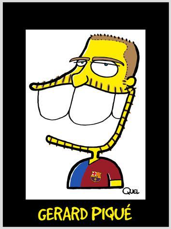 Cartoon: GERARD PIQUE CARICATURE (medium) by QUEL tagged gerard,pique,caricature