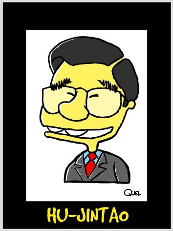 Cartoon: Hu Jintao Caricature (medium) by QUEL tagged hu,jintao,caricature